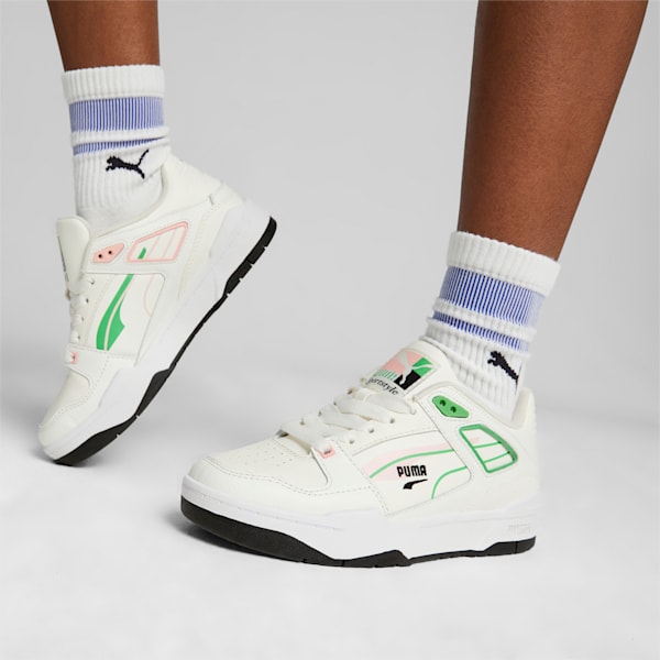 Slipstream Brand Love Unisex Sneakers, PUMA White-PUMA Green, extralarge-IND