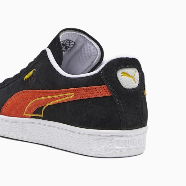 Suede Brand Love Unisex Sneakers, PUMA Black-Hot Heat, extralarge-IND