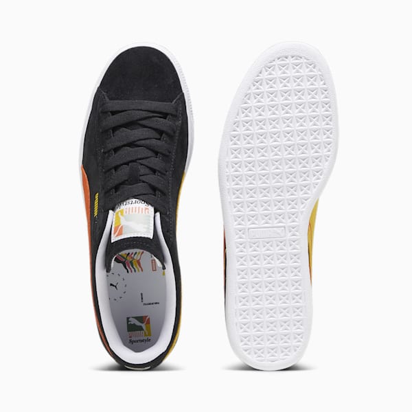 Suede Brand Love Unisex Sneakers, PUMA Black-Hot Heat, extralarge-IND