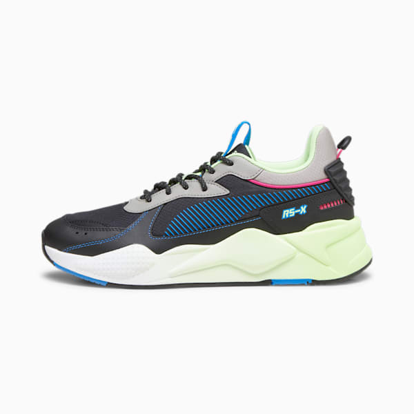 RS-X Underground Drift Unisex Sneakers, PUMA Black-Speed Green, extralarge-IND