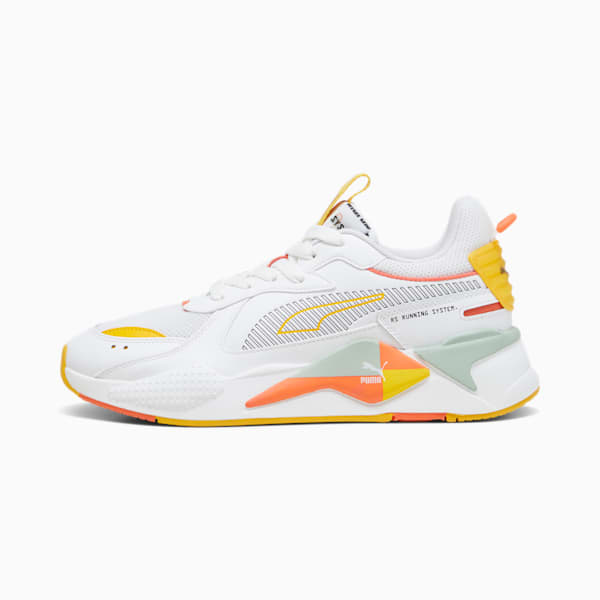 RS-X Brand Love Unisex Sneakers, PUMA White-Yellow Sizzle, extralarge-IND