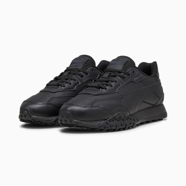 Blktop Rider Leather Sneakers, PUMA Black-Shadow Gray, extralarge-IND