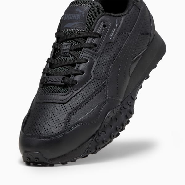 Blktop Rider Leather Sneakers, PUMA Black-Shadow Gray, extralarge-IND