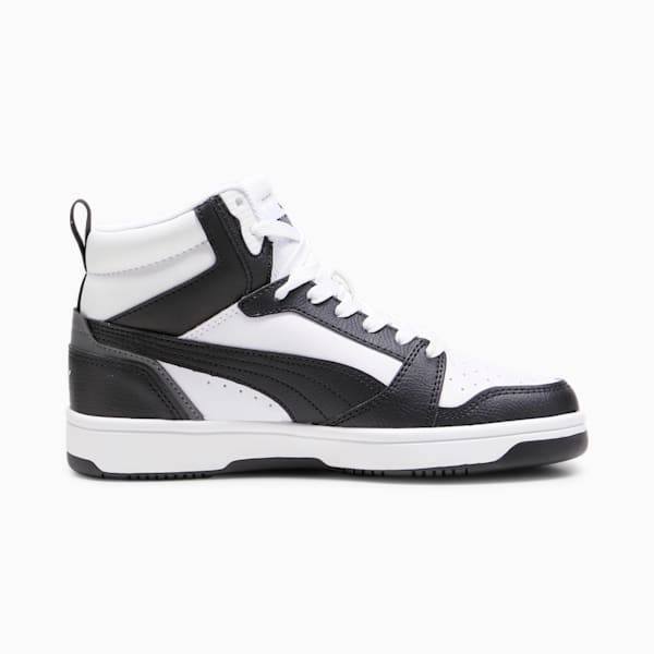 Rebound V6 Mid Sneakers Youth, PUMA White-PUMA Black-Shadow Gray, extralarge-GBR