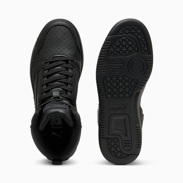 Chaussures Rebound V6 Enfant et Adolescent, PUMA Black-PUMA Black-PUMA White, extralarge