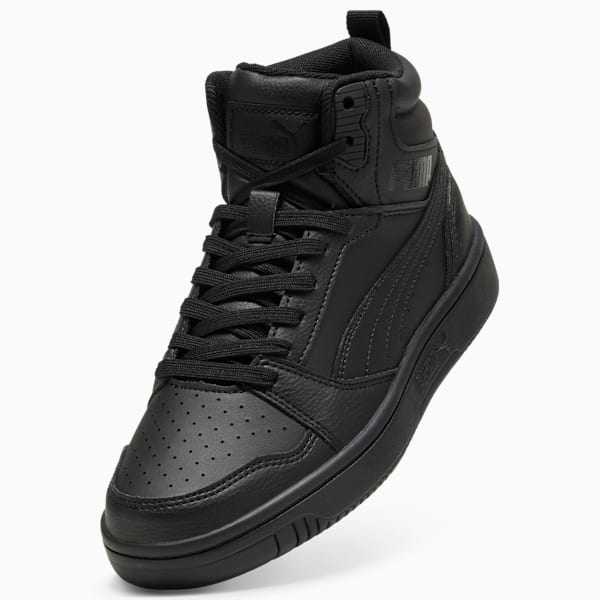 Chaussures Rebound V6 Enfant et Adolescent, PUMA Black-PUMA Black-PUMA White, extralarge