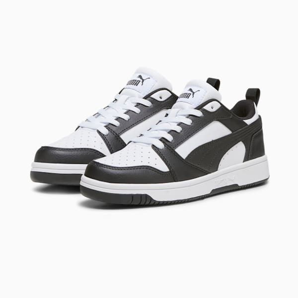 Rebound V6 Lo Youth Sneakers, PUMA White-PUMA Black, extralarge-GBR