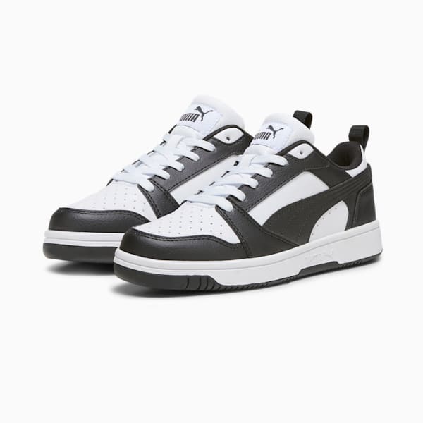 Tenis Rebound V6 Lo para adolescentes, PUMA White-PUMA Black, extralarge