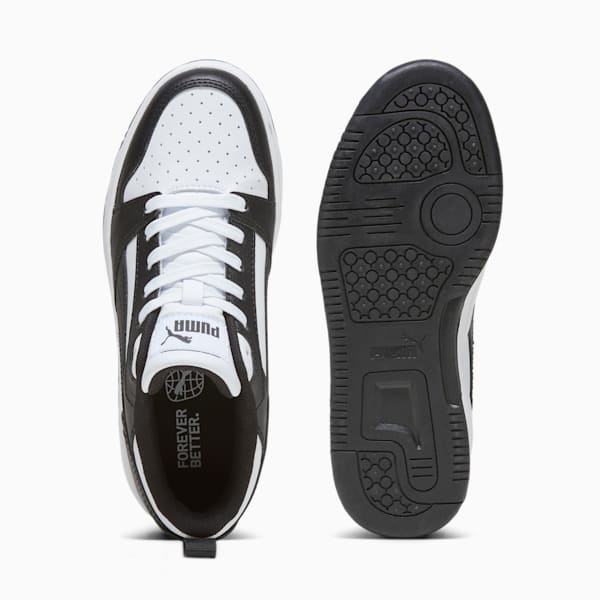 Tenis Rebound V6 Lo para adolescentes, PUMA White-PUMA Black, extralarge