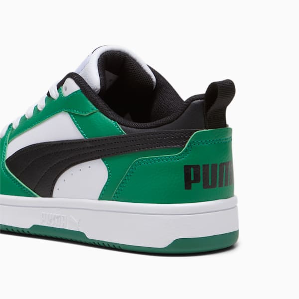 Rebound V6 Lo Youth Sneakers, PUMA White-PUMA Black-Archive Green, extralarge-GBR