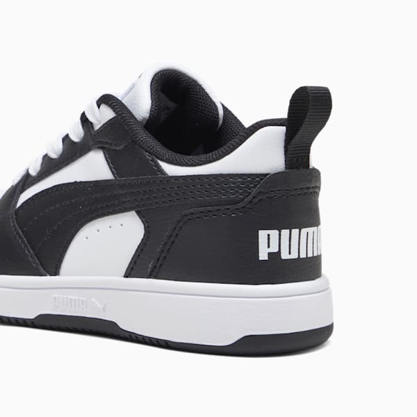 tenis deportivos Infantiles Rebound V6 Lo, PUMA White-PUMA Black, extralarge