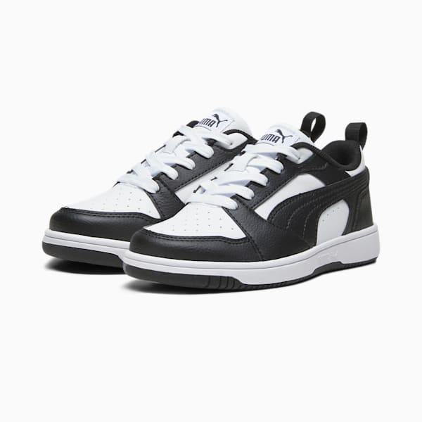 tenis deportivos Infantiles Rebound V6 Lo, PUMA White-PUMA Black, extralarge