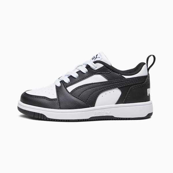 tenis deportivos Infantiles Rebound V6 Lo, PUMA White-PUMA Black, extralarge