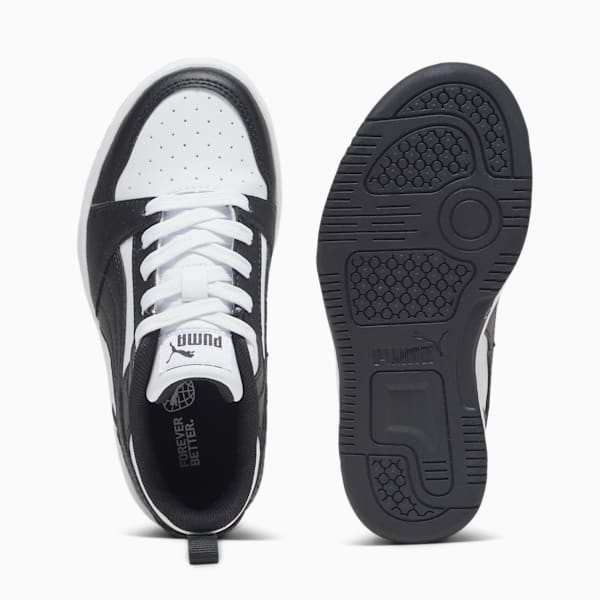 tenis deportivos Infantiles Rebound V6 Lo, PUMA White-PUMA Black, extralarge