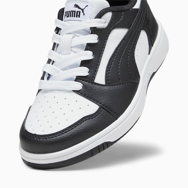 Rebound V6 Lo Little Kids' Sneakers, PUMA White-PUMA Black, extralarge