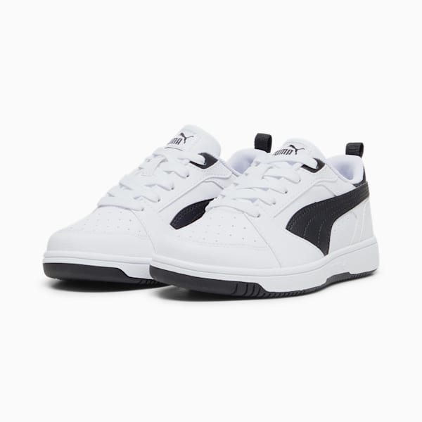 Rebound V6 Lo Little Kids' Sneakers, PUMA White-PUMA Black-PUMA Black, extralarge