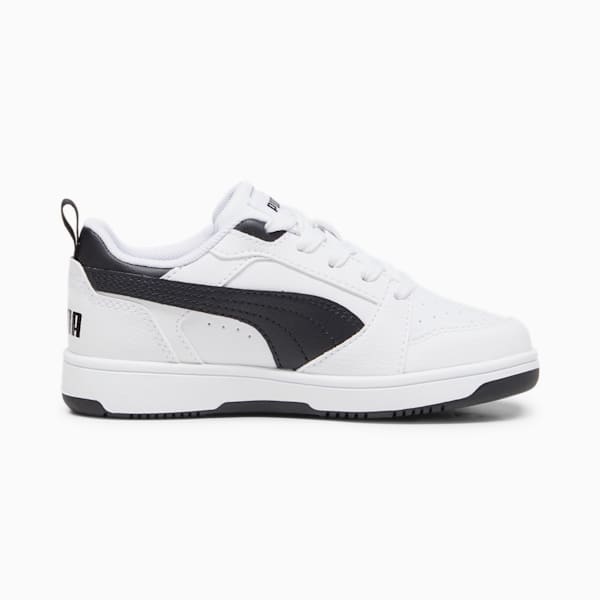 Rebound V6 Lo Little Kids' Sneakers, PUMA White-PUMA Black-PUMA Black, extralarge