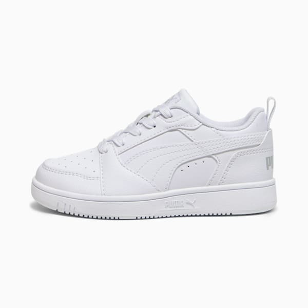 Chaussures de sport Rebound V6 Lo Speckle Enfant, PUMA White-Cool Light Gray, extralarge