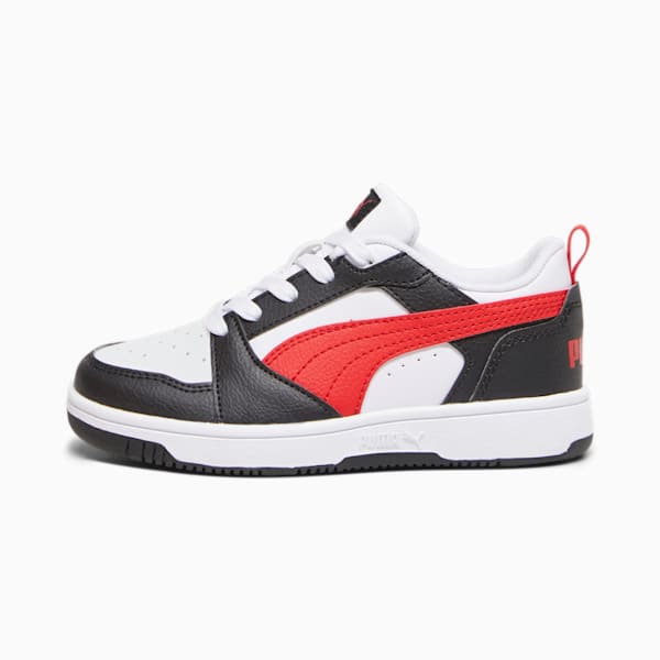 Rebound V6 Lo Little Kids' Sneakers, PUMA White-For All Time Red-PUMA Black, extralarge