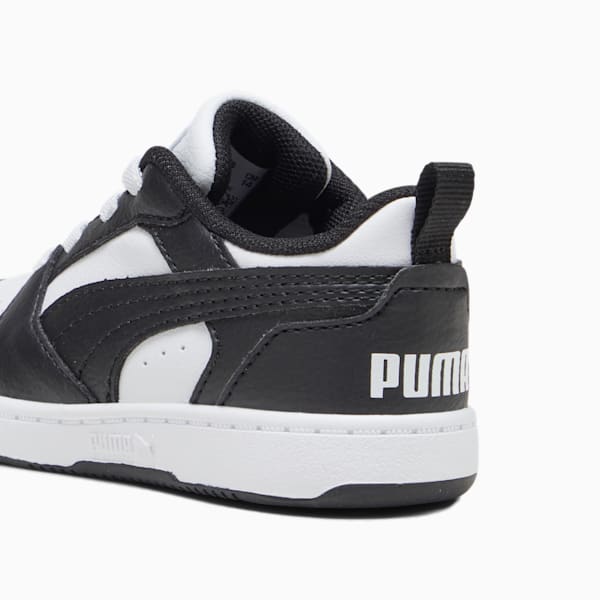 Rebound V6 Lo Toddlers' Sneakers, PUMA White-PUMA Black, extralarge-GBR