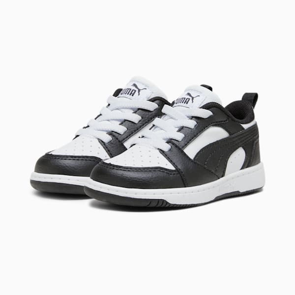 Tenis Rebound V6 Lo para bebé, PUMA White-PUMA Black, extralarge