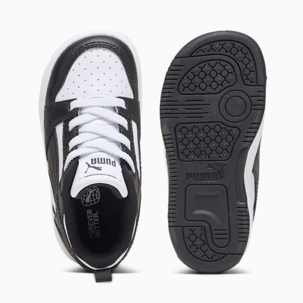 Tenis Rebound V6 Lo para bebé, PUMA White-PUMA Black, extralarge