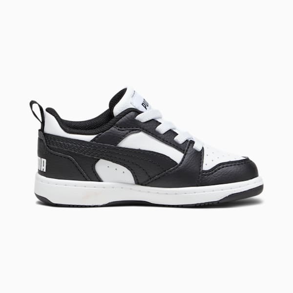 Rebound V6 Lo Toddlers' Sneakers, PUMA White-PUMA Black, extralarge-GBR