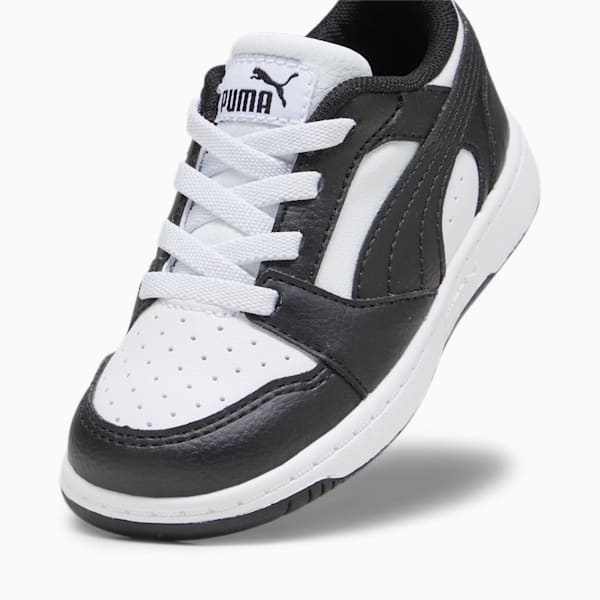 Rebound V6 Lo Toddlers' Sneakers, PUMA White-PUMA Black, extralarge