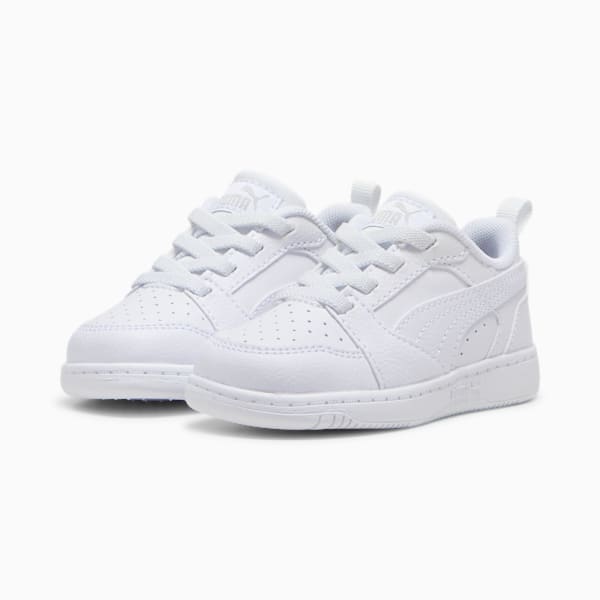 Tenis Rebound V6 Lo para bebé, PUMA White-Cool Light Gray, extralarge