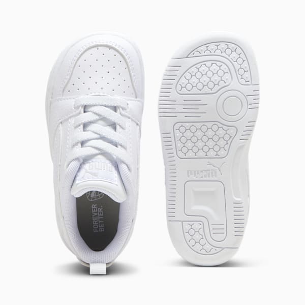 Tenis Rebound V6 Lo para bebé, PUMA White-Cool Light Gray, extralarge