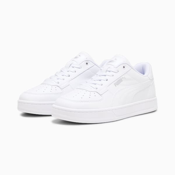 PUMA Caven 2.0 Big Kids' Sneakers, PUMA White-PUMA Silver-PUMA Black, extralarge