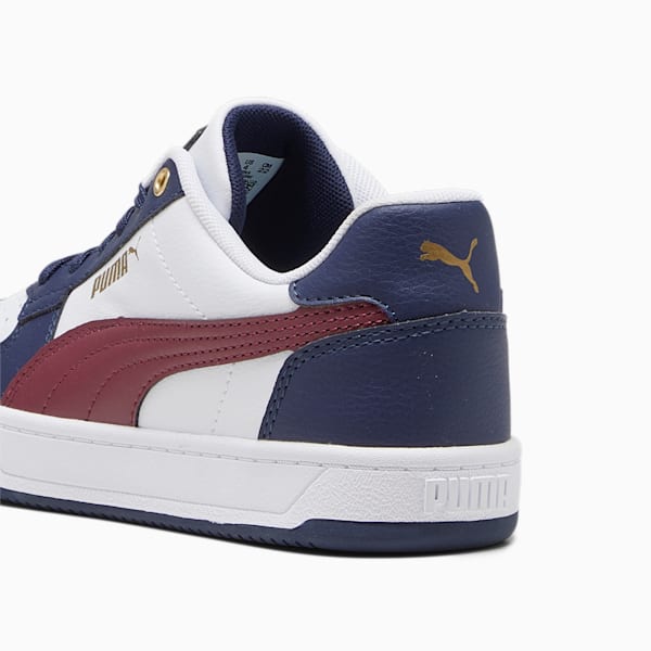 PUMA Caven 2.0 Big Kids' Sneakers, PUMA White-Dark Jasper-PUMA Navy-Gold, extralarge