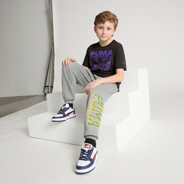 PUMA Caven 2.0 Big Kids' Sneakers, PUMA White-Dark Jasper-PUMA Navy-Gold, extralarge
