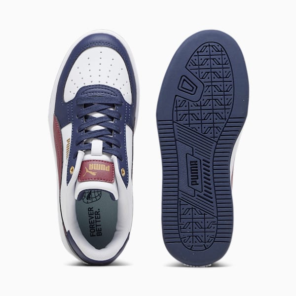 PUMA Caven 2.0 Big Kids' Sneakers, PUMA White-Dark Jasper-PUMA Navy-Gold, extralarge