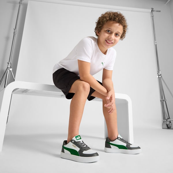 Tenis PUMA Caven 2.0 para adolescentes, Shadow Gray-Archive Green-PUMA White, extralarge