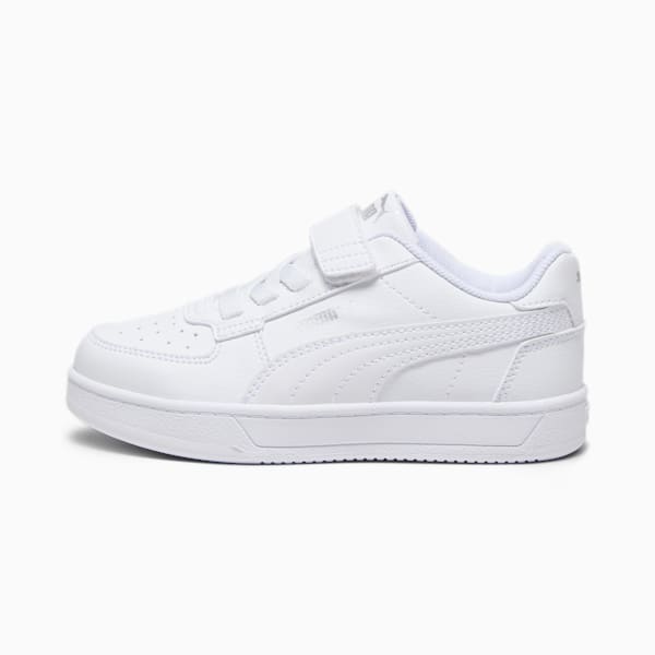 PUMA Caven 2.0 Little Kids' Sneakers, PUMA White-PUMA Silver-PUMA Black, extralarge