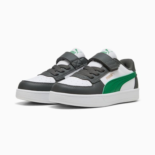 Tenis PUMA Caven 2.0 para niños, Shadow Gray-Archive Green-PUMA White, extralarge