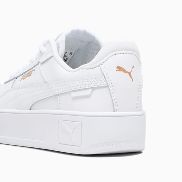 Carina Street Big Kids' Sneakers, PUMA White-PUMA White-PUMA Gold, extralarge