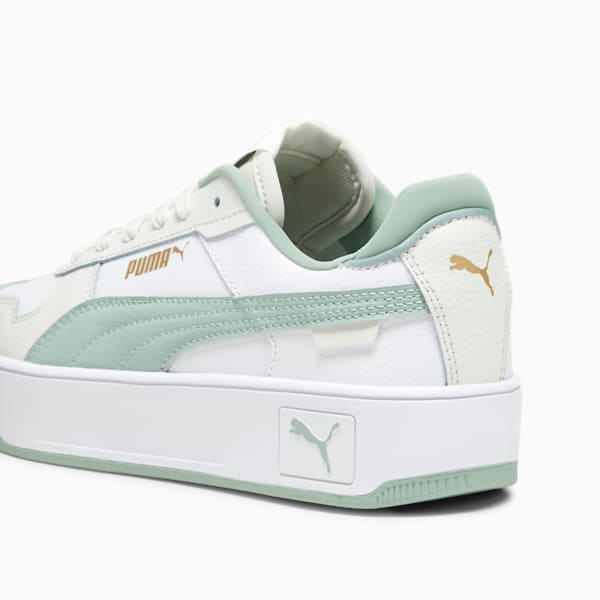 Tenis para Adolescente Carina Street, PUMA White-Green Fog-Vapor Gray, extralarge