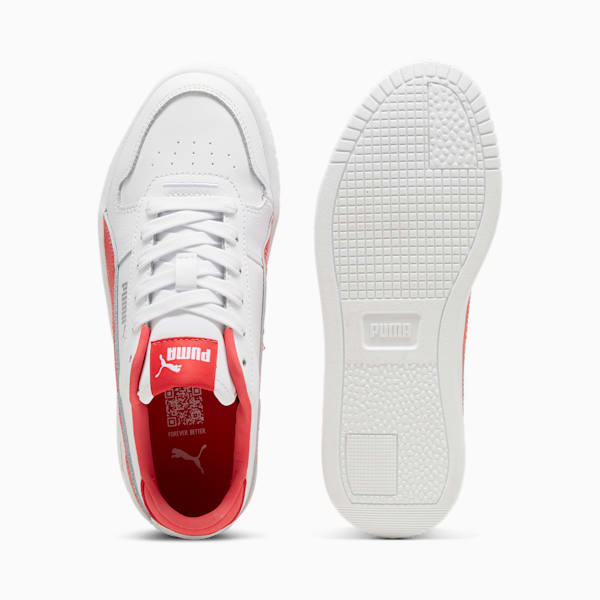 Tenis para Adolescente Carina Street, PUMA White-Tart Cherry-PUMA Silver, extralarge