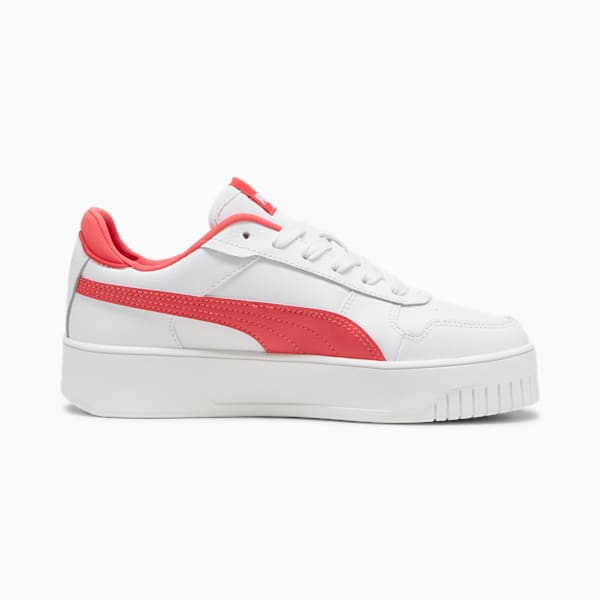 Tenis para Adolescente Carina Street, PUMA White-Tart Cherry-PUMA Silver, extralarge