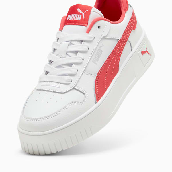 Tenis para Adolescente Carina Street, PUMA White-Tart Cherry-PUMA Silver, extralarge