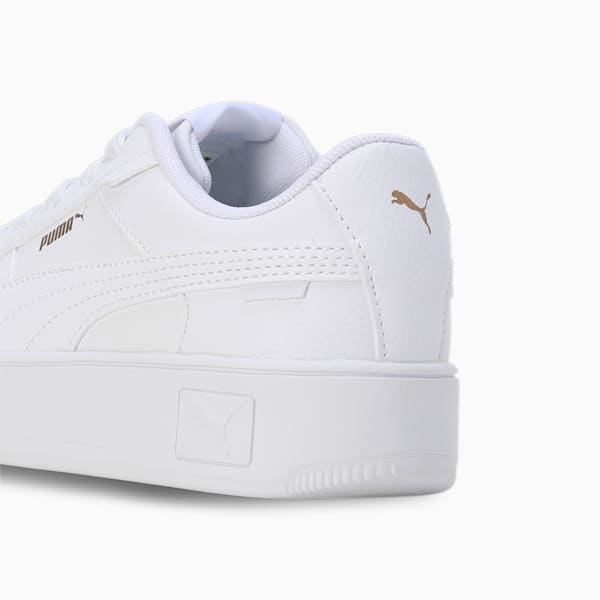 Carina Street Kids' Sneakers, PUMA White-PUMA White-PUMA Gold, extralarge-IND