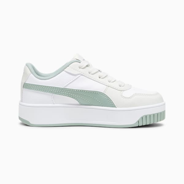 Carina Street Kids' Sneakers, PUMA White-Green Fog-Vapor Gray, extralarge-IND