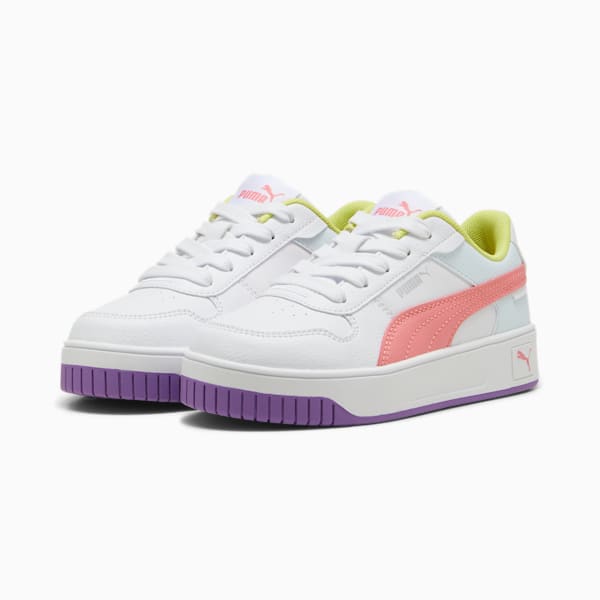 Carina Street Little Kids' Sneakers, PUMA White-Passionfruit-PUMA Silver, extralarge