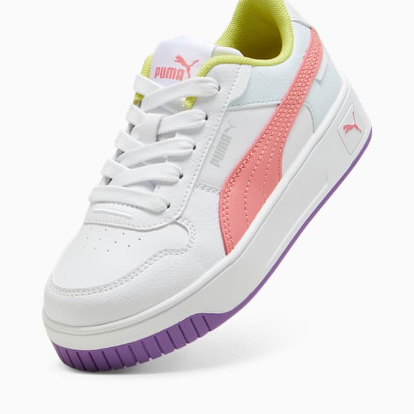 Carina Street Little Kids' Sneakers, PUMA White-Passionfruit-PUMA Silver, extralarge