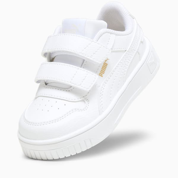Tenis para bebés Carina Street, PUMA White-PUMA White-PUMA Gold, extralarge