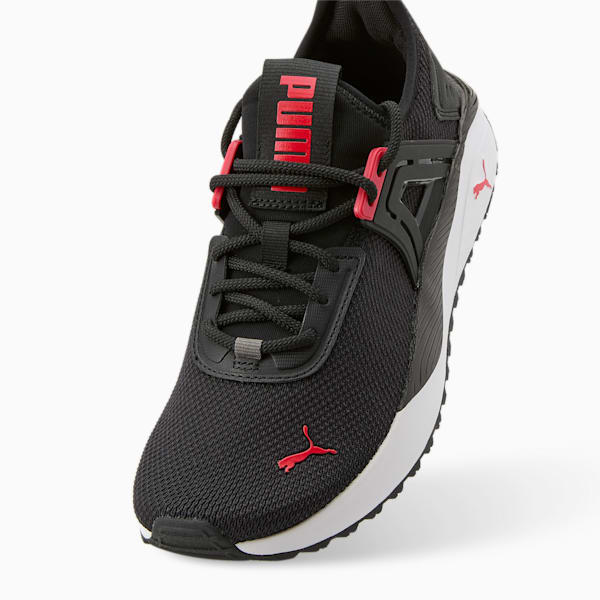 Tenis Pacer 23 para niños grandes, PUMA Black-For All Time Red, extralarge