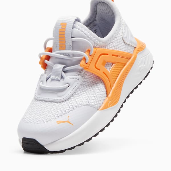 Tenis Pacer 23 para niños pequeños, Silver Mist-Clementine, extralarge