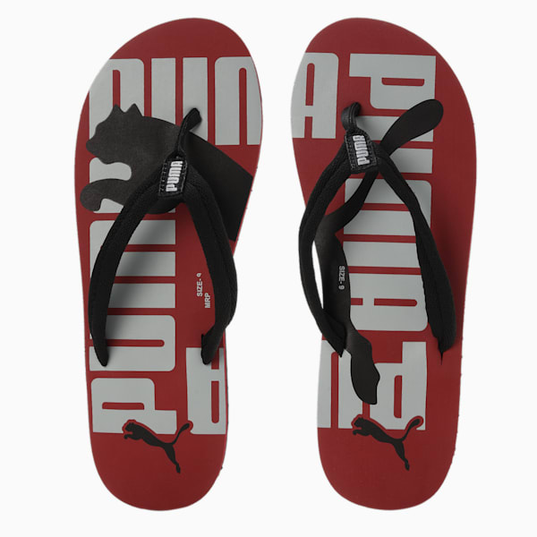 PUMA Logo Men's Flip-Flops, Chili Oil-PUMA Black-Quarry, extralarge-IND